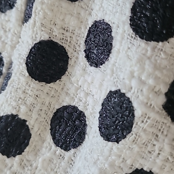 NEW Doncaster Black and White Textured Polka Dot Pencil Skirt Size 18 - Picture 5 of 6